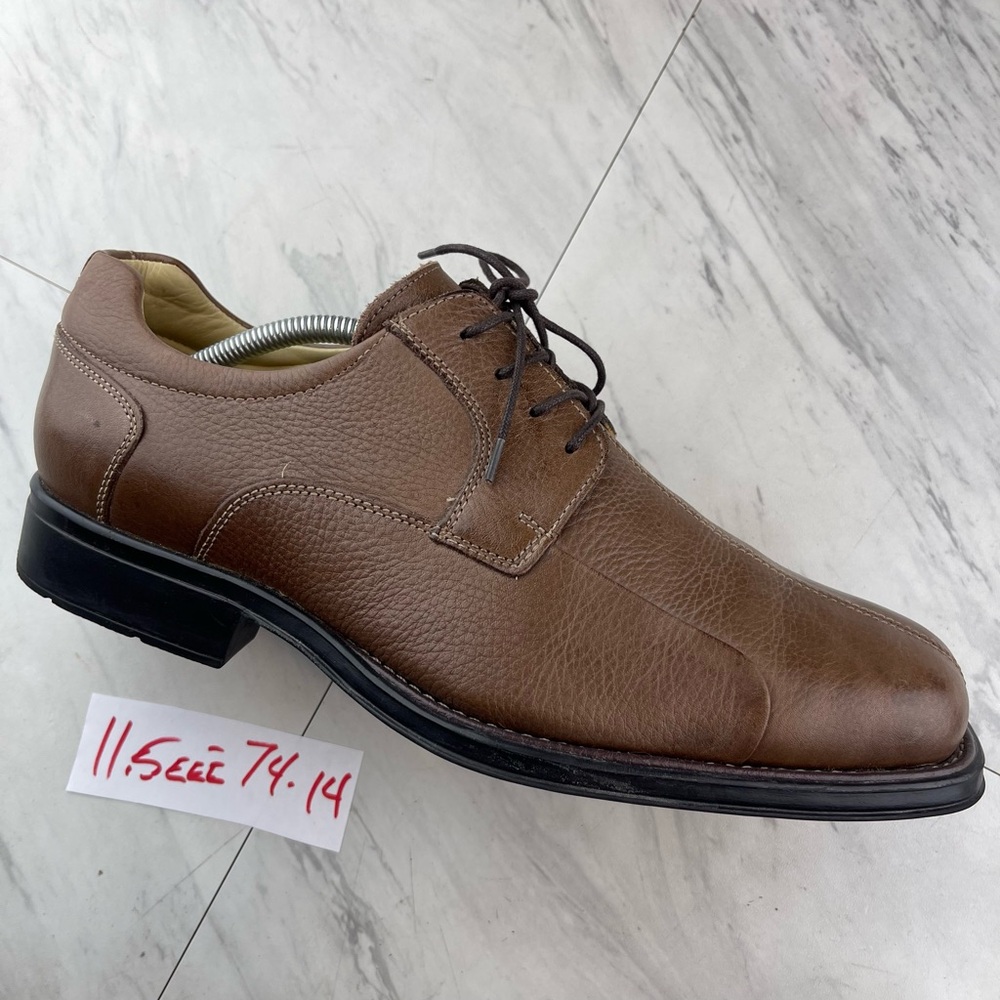 Studio Belvedere Bay Bridge Brown Leather Oxford Derby Shoes Men 11.5 EEE Wide